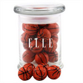 Abbot Glass Jar w/ Chocolate Basketballs